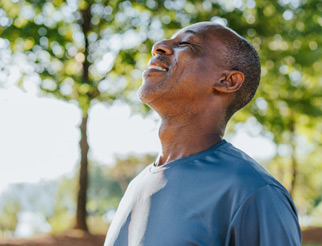 Being aware of alternating breathing from one side of the nose to the other