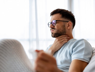 White or yellow patches on the tonsil